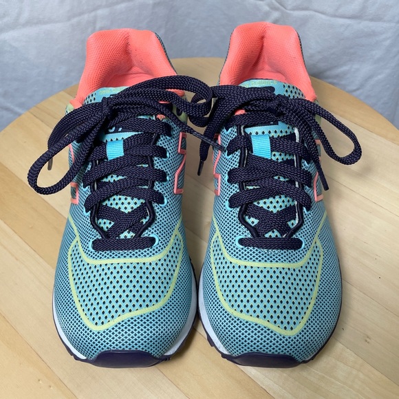 New Balance 574 Woven Teal Women’s Sneakers Shoes 5 35 Mint Green Fabric Neon - Picture 11 of 12